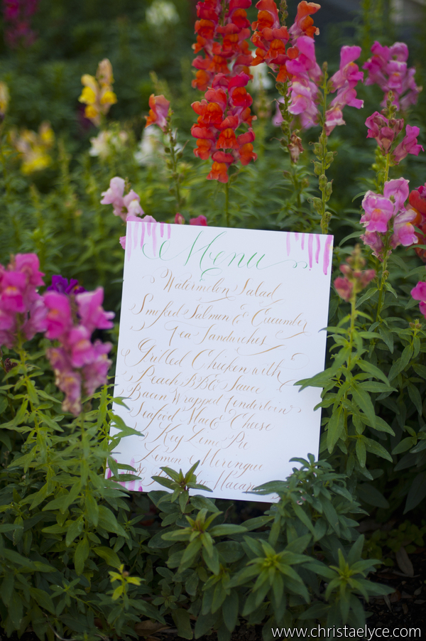 TBW Menu Floral