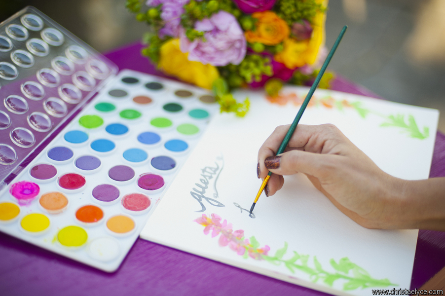 TBW watercolor guestbook