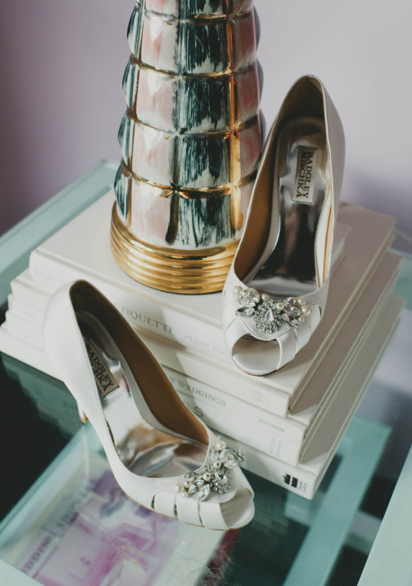We love how our favorite lamps compliment the bride's shoes so well. We knew that investment would pay off!