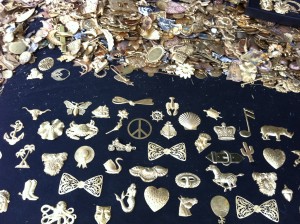One of my more unique finds - vintage brass "stampings" from old furniture decor.