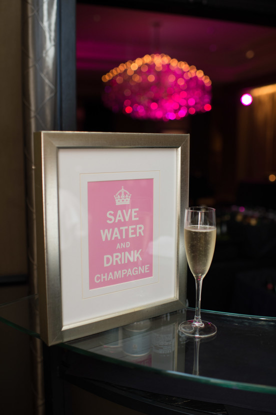 Another custom signage - Save Water & Drink Champagne!
