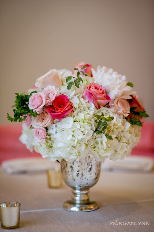 To compliment the brides understated style, the floral was cool neutrals with warm pops of color. Perfect for a springtime wedding!  Floral by Tamara Menges