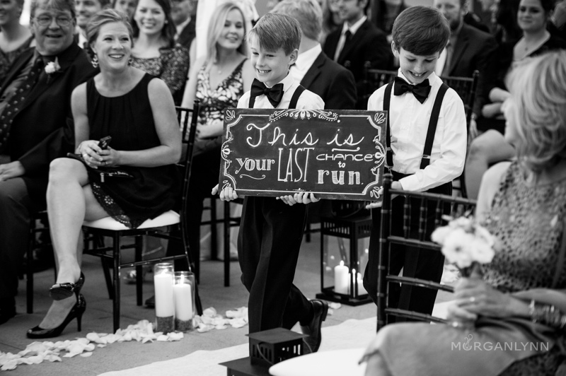 One of our favorites! Everyone had a good laugh before the bride's grand entrance!