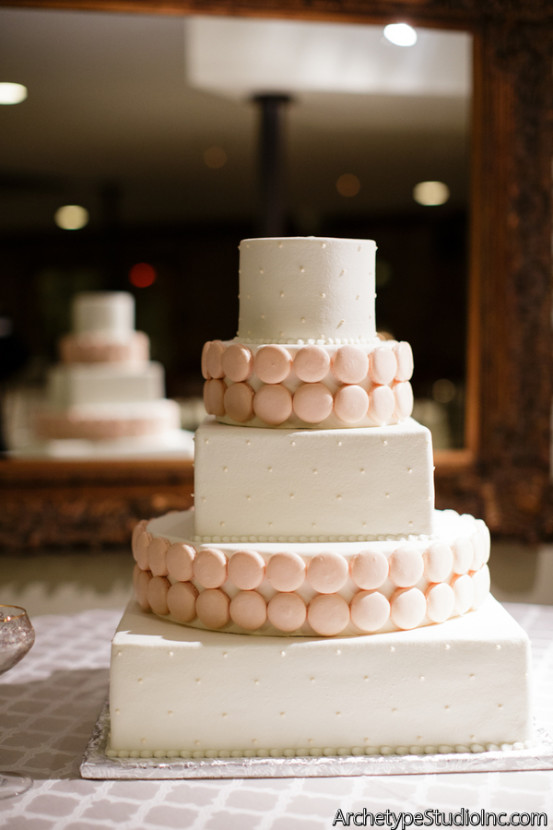 The macaron covered cake by Susie's Cakes was as delicious as it was beautiful.