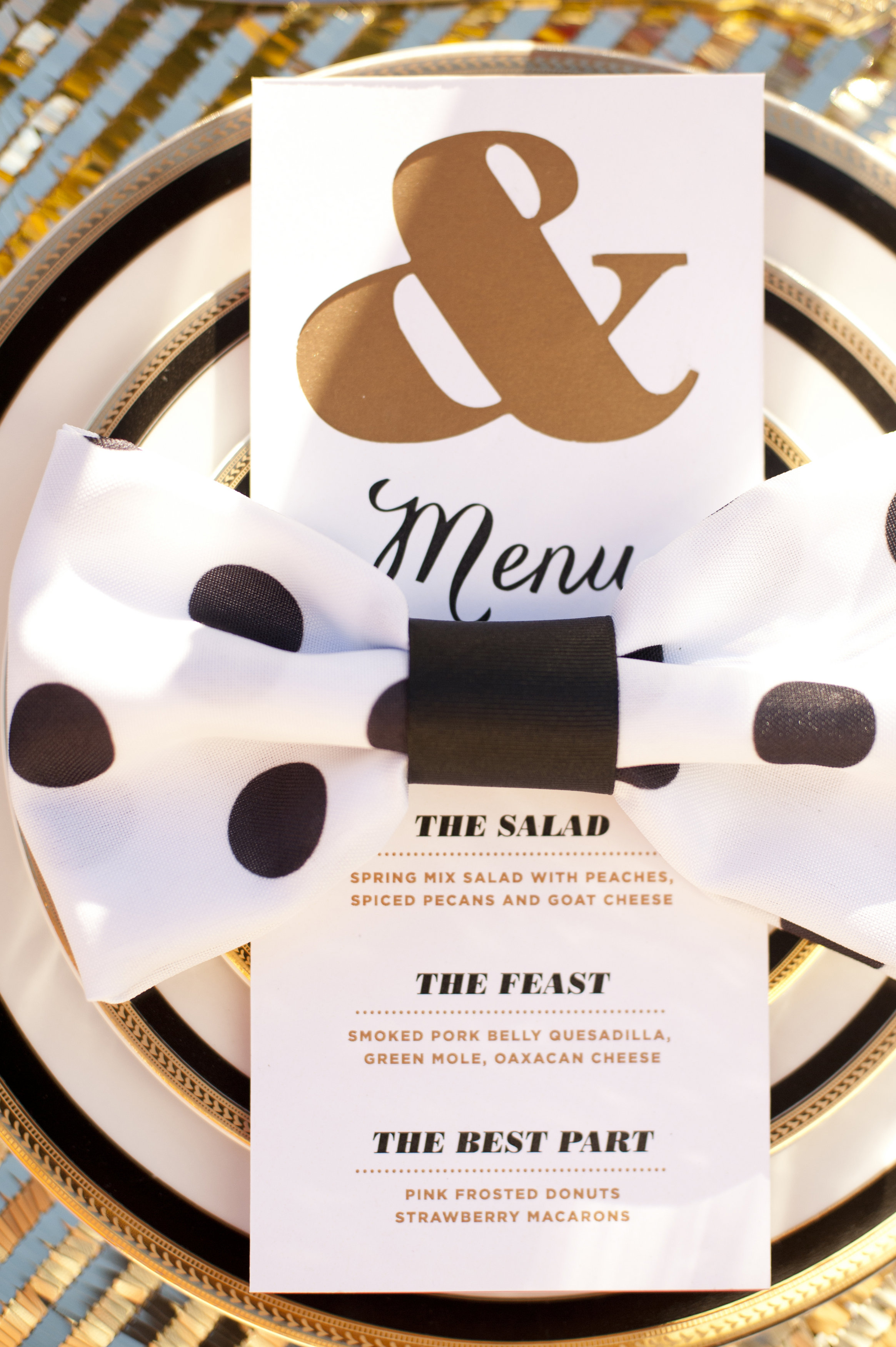 These paper goods from Gold Fox Paper were to die for! Bold graphics and over-sized ampersand for the win!